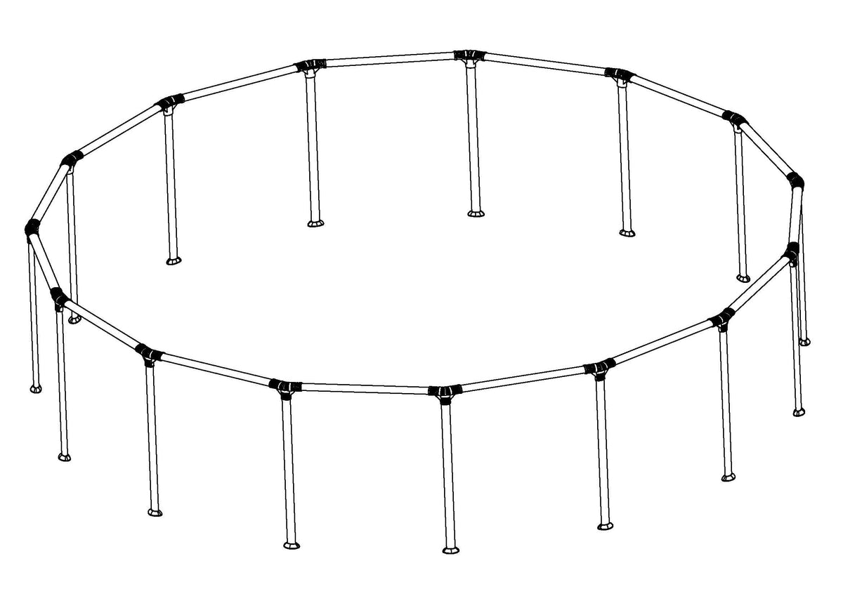 Steel Pro MAX 15' x 48" Above Ground Round Pool Frame Set Replacement, | Bestway Best Seller