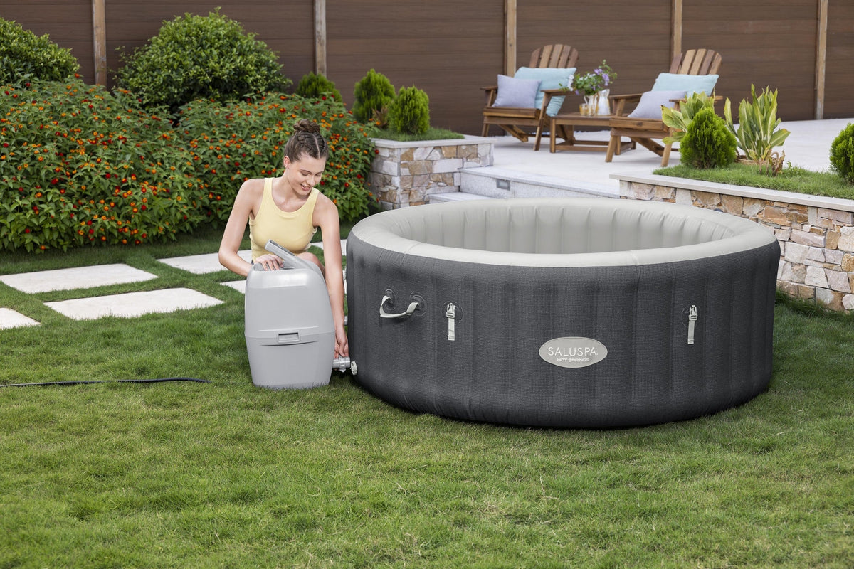 SaluSpa Hot Springs Energy-Efficient AirJet 2-4 Person Inflatable Hot | Bestway Value