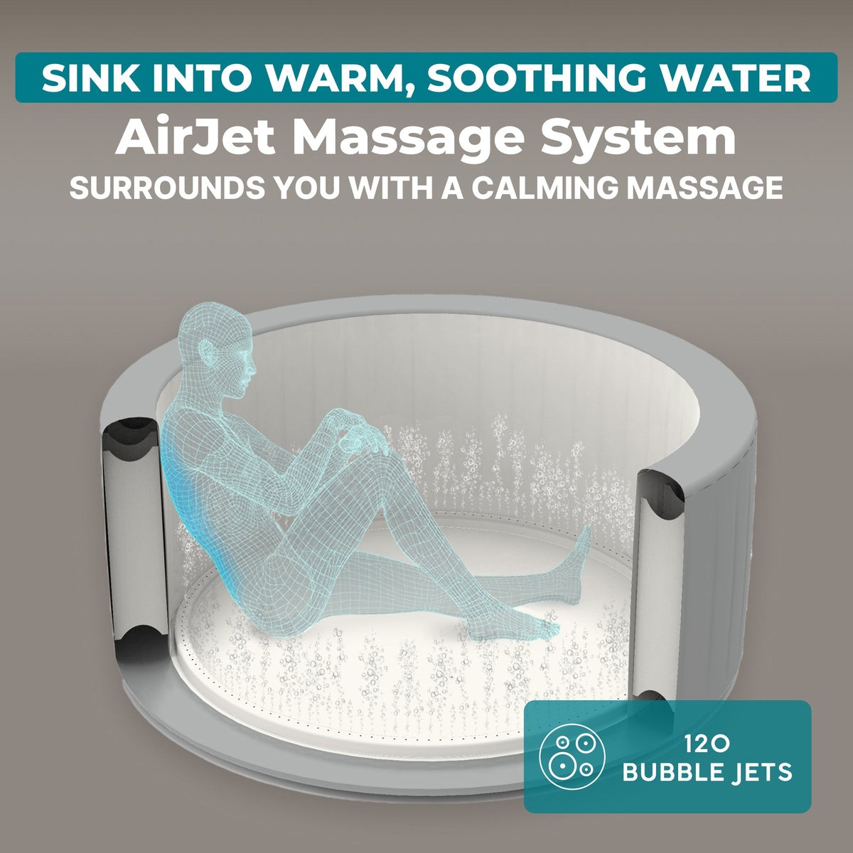 SaluSpa Hot Springs Energy-Efficient AirJet 2-4 Person Inflatable Hot | Bestway Value