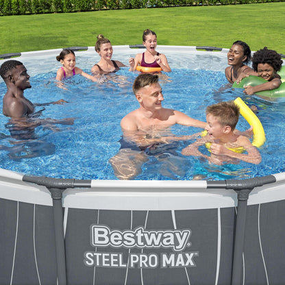 Bestway Steel Pro MAX 15' x 42" Round Above Ground Pool Set with LED L | Bestway Hot Sale