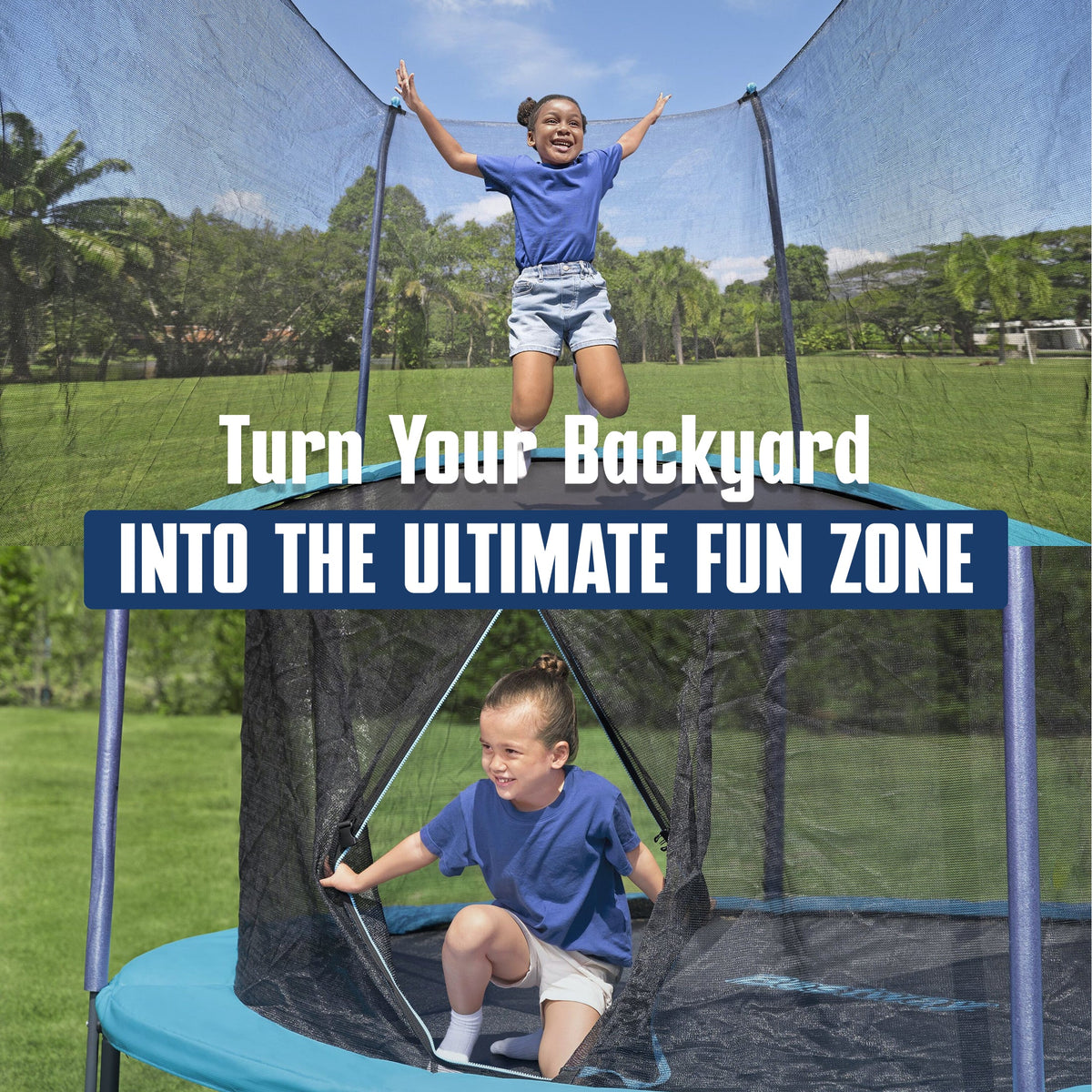 Bestway Xtreme Air 10 ft Outdoor Trampoline for Kids & Adults, No-Gap | Bestway Great Value