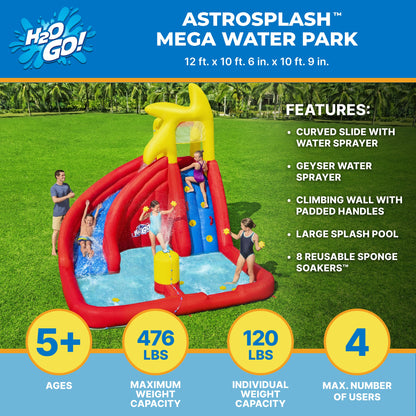 H2OGO! AstroSplash Kids Inflatable Mega Water Park 10'9" | Bestway Signature