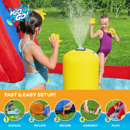 H2OGO! AstroSplash Kids Inflatable Mega Water Park 10'9" | Bestway Signature