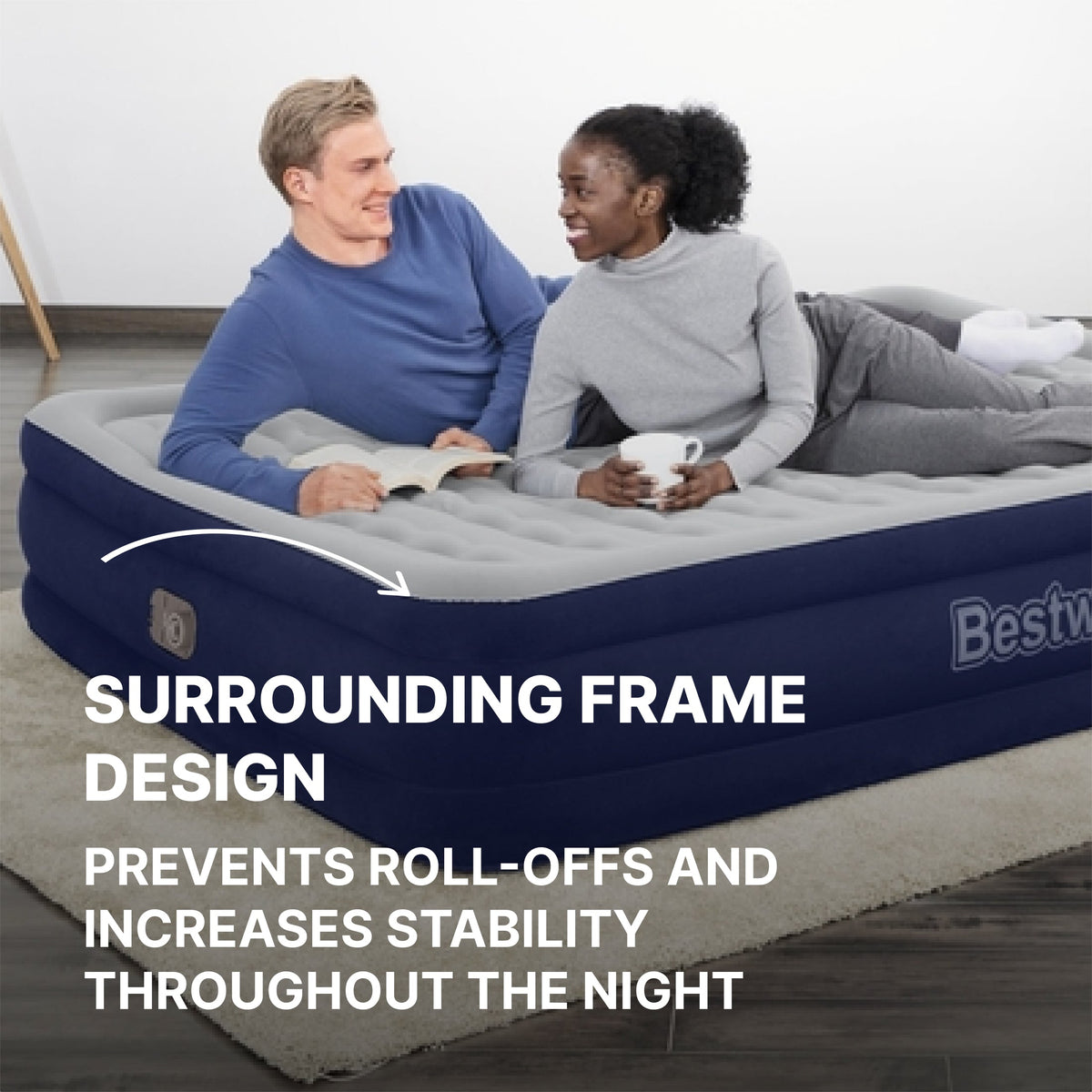 Bestway Tritech Air Mattress Queen 15" with Built-in AC Pump Included | Bestway Featured