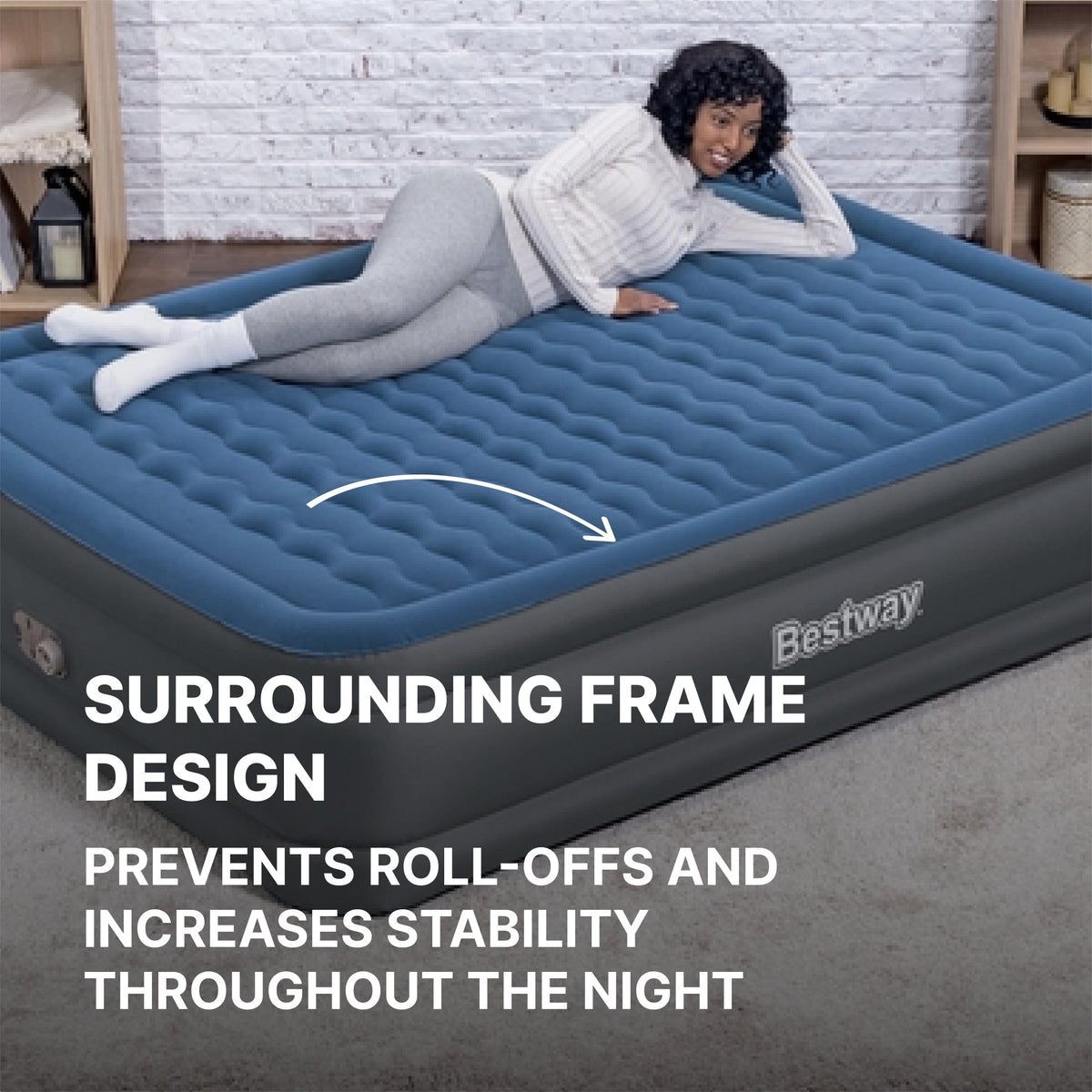 Bestway Tough Guard Air Mattress Twin 18" with Built-in AC Pump | Bestway Signature