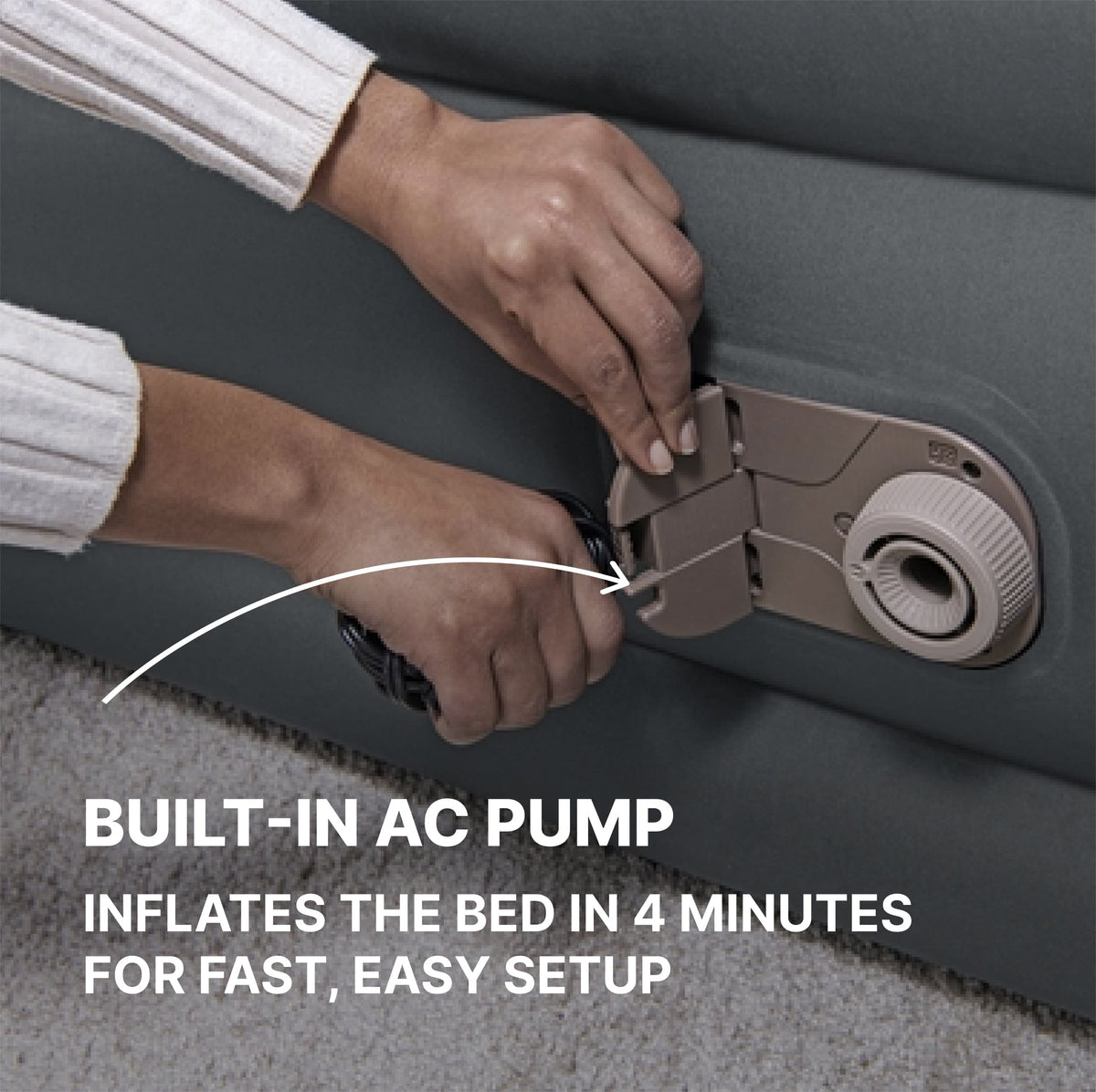 Bestway Tough Guard Air Mattress Twin 18" with Built-in AC Pump | Bestway Signature