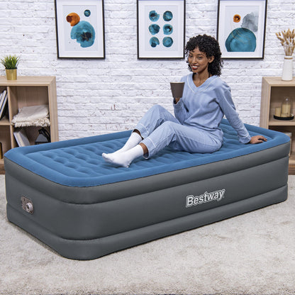 Bestway Tough Guard Air Mattress Twin 18" with Built-in AC Pump | Bestway Signature