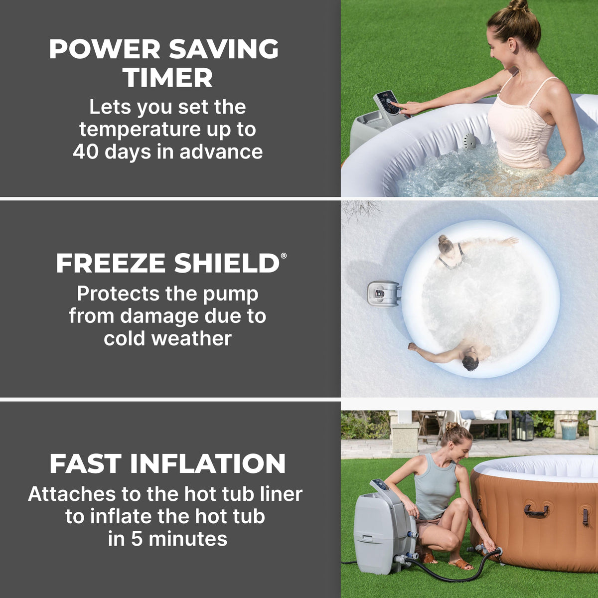 SaluSpa AirJet Smart Hot Tub Heater Pump with App-Control | Bestway Latest