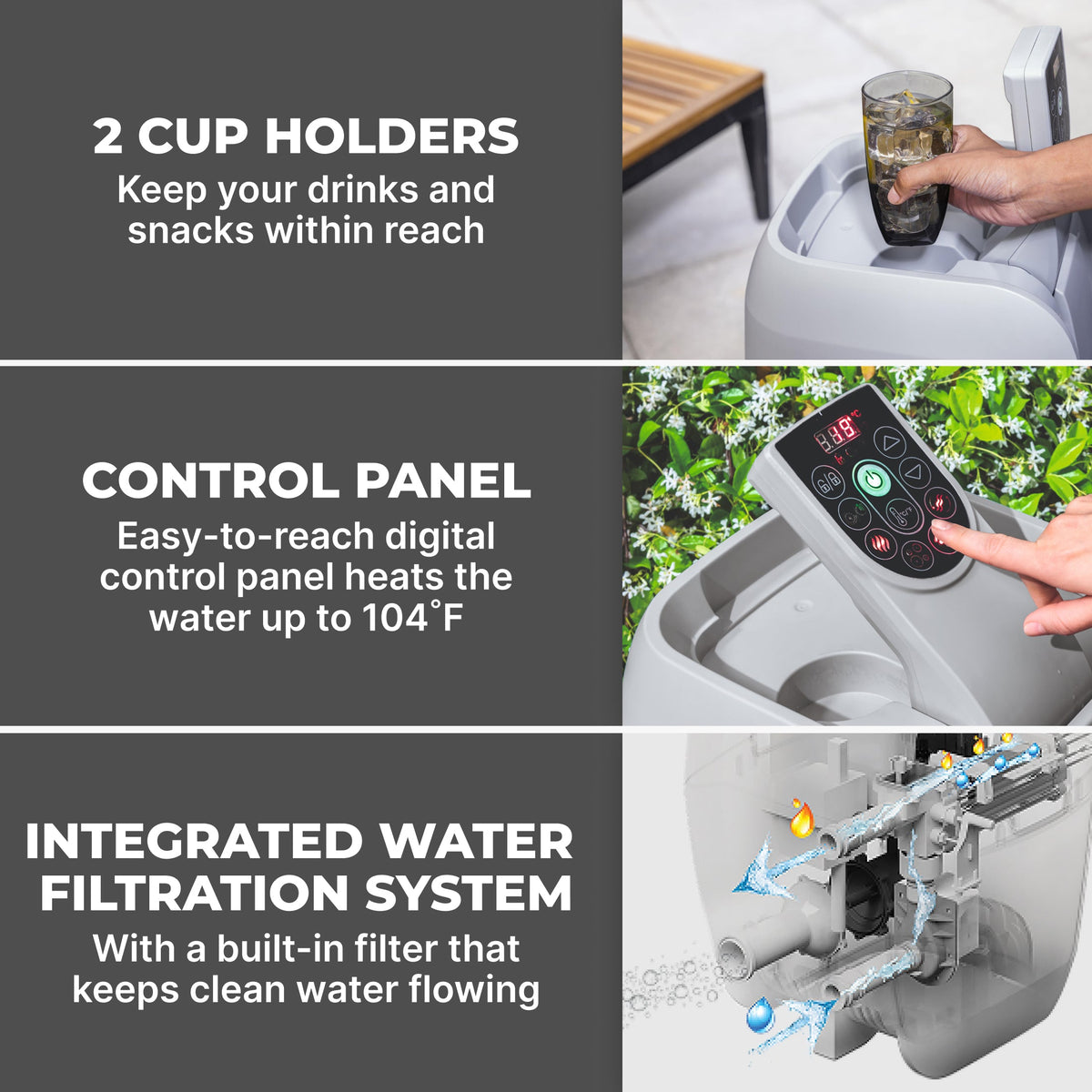 SaluSpa AirJet Smart Hot Tub Heater Pump with App-Control | Bestway Latest