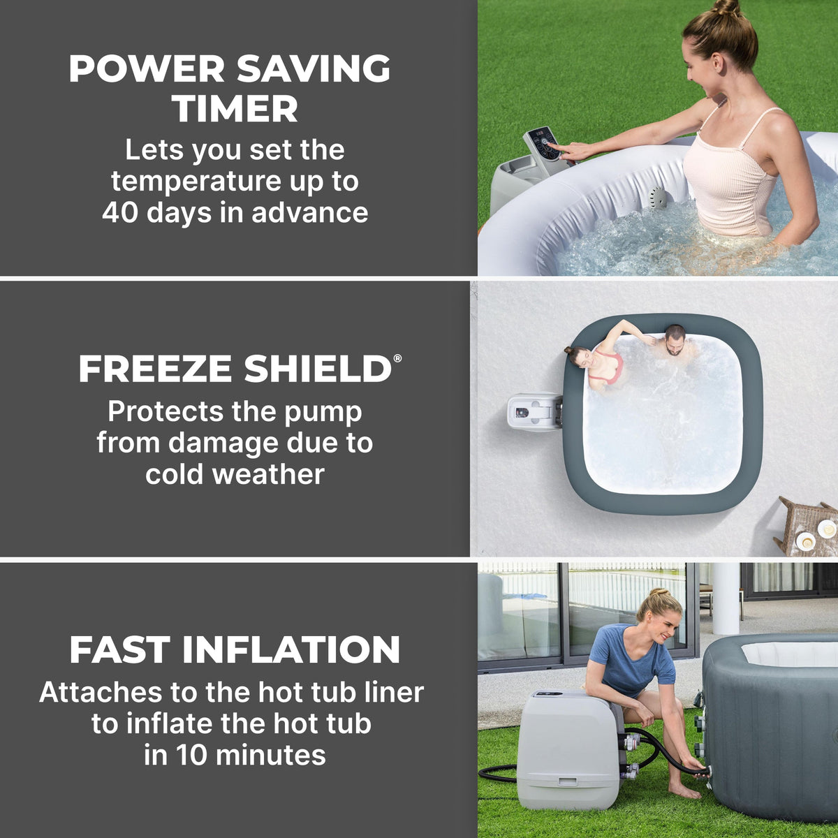 SaluSpa HydroJet Pro Smart Hot Tub Heater Pump with App-Control | Bestway Popular