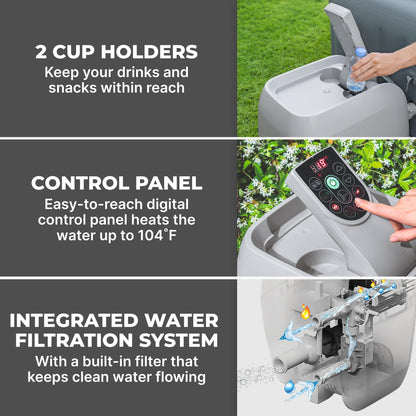 SaluSpa HydroJet Pro Smart Hot Tub Heater Pump with App-Control | Bestway Popular