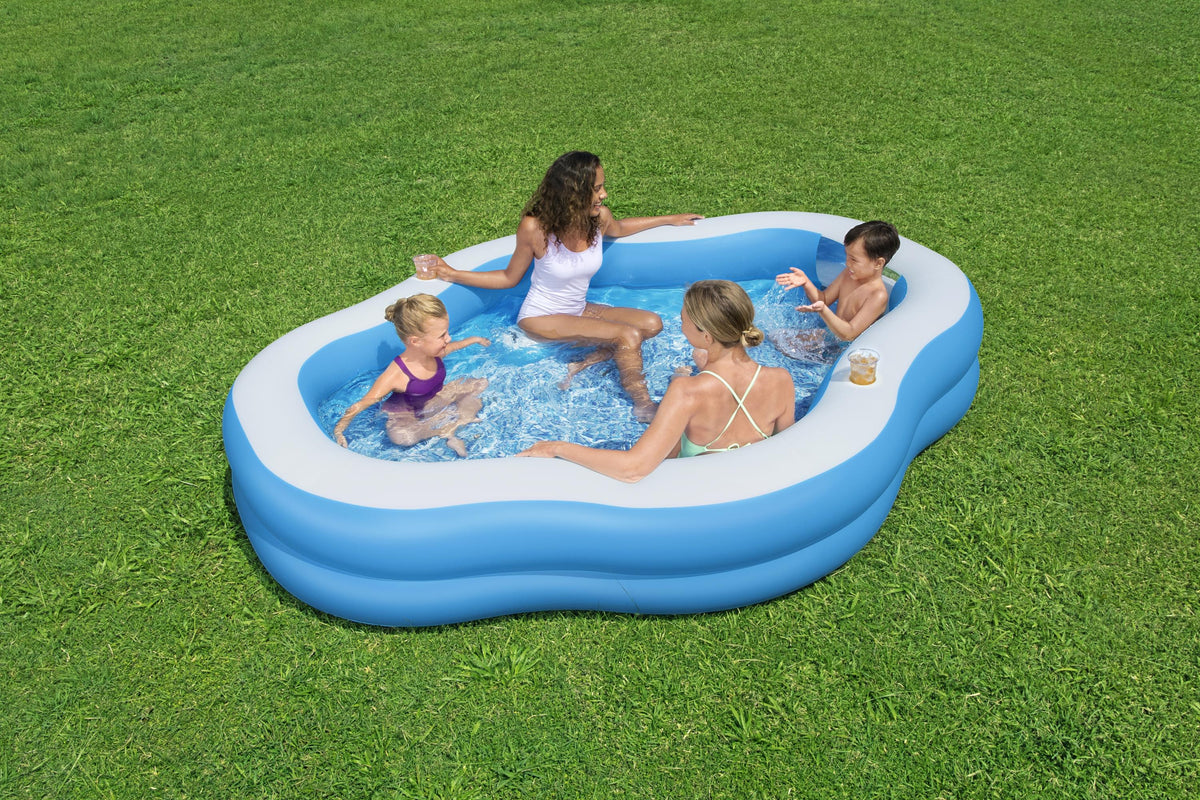 H2OGO! Splashview 8' Inflatable Family Pool With See-Through Window | Bestway Essential