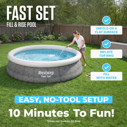 Bestway Fast Set 12’ x 30” Inflatable Round Soft Sided Above Ground Po | Bestway Hot Sale