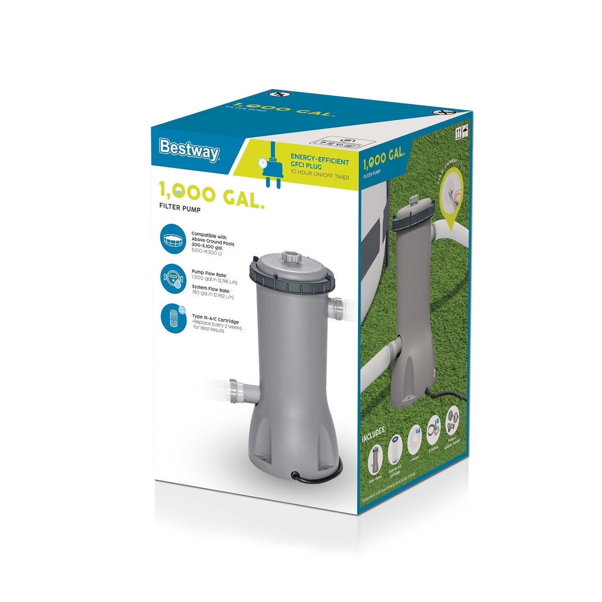 Bestway 1,000 gal. Above Ground Pool Filter Pump | Bestway Everyday