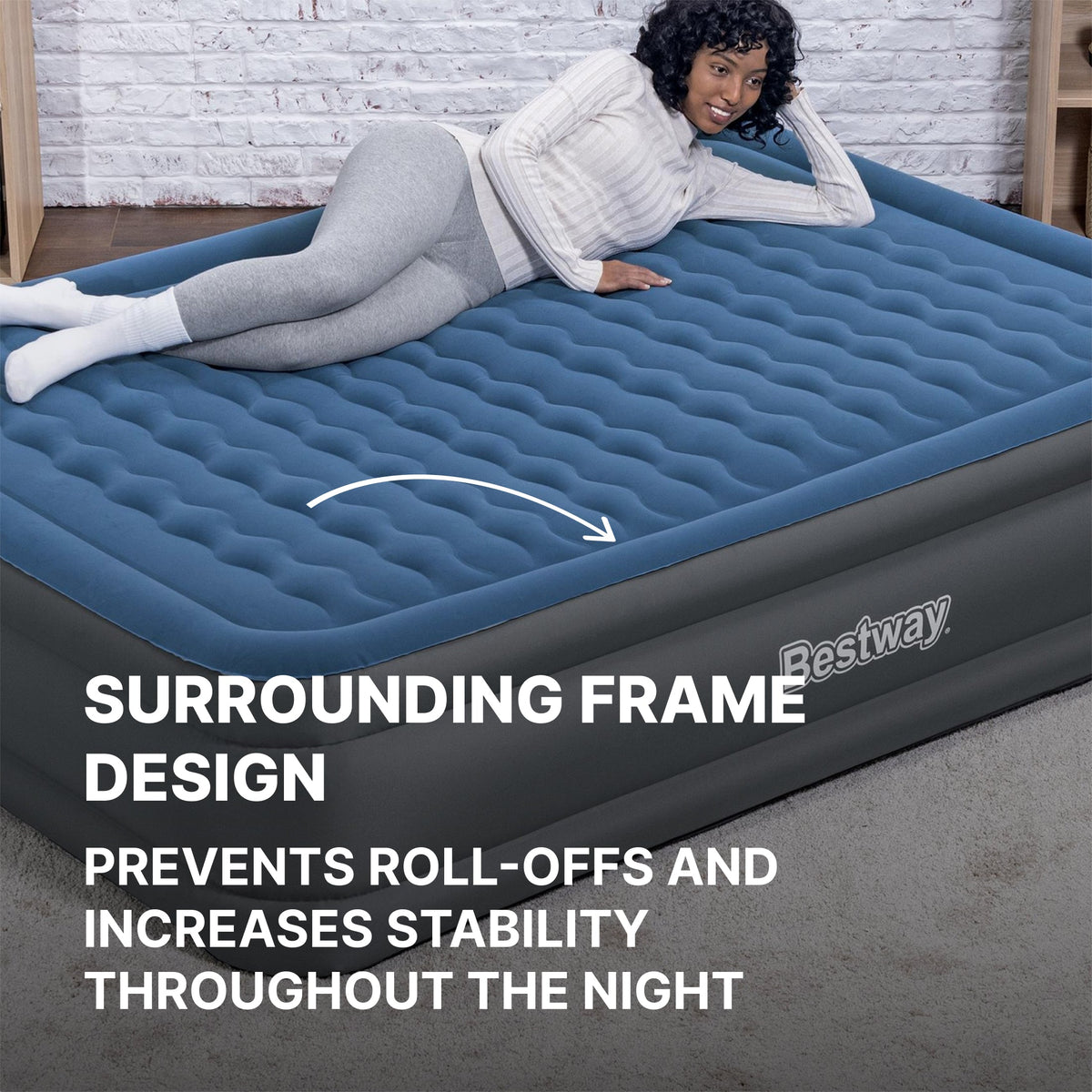 Bestway Tough Guard Air Mattress Queen 18" with Built-in AC Pump | Bestway Everyday