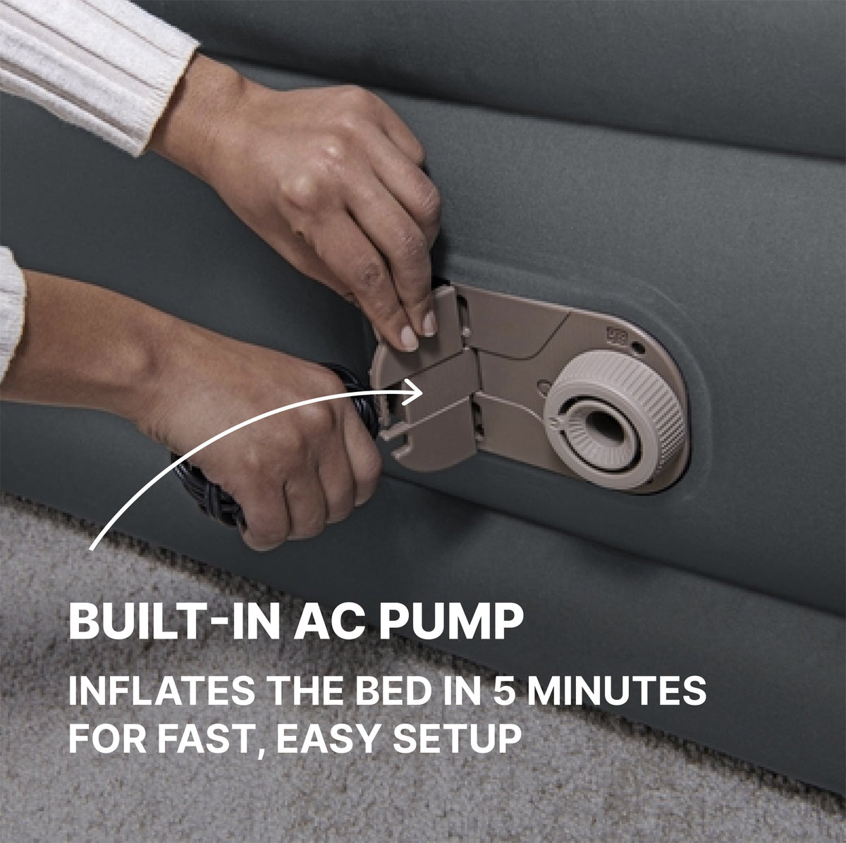 Bestway Tough Guard Air Mattress Queen 18" with Built-in AC Pump | Bestway Everyday