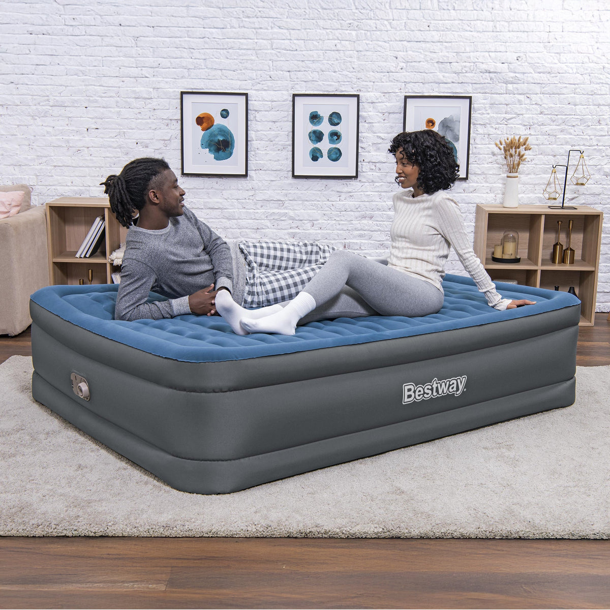 Bestway Tough Guard Air Mattress Queen 18" with Built-in AC Pump | Bestway Everyday