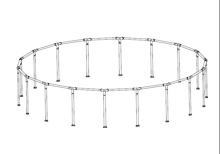 18' x 48" Above Ground Round Pool Frame Set Replacement, Brown (Footin | Bestway Recommended