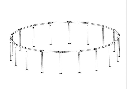 18' x 48" Above Ground Round Pool Frame Set Replacement, Brown (Footin | Bestway Recommended