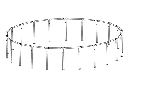 Coleman Power Steel 22' x 52" Above Ground Round Pool Frame Set Replac | Bestway Discount