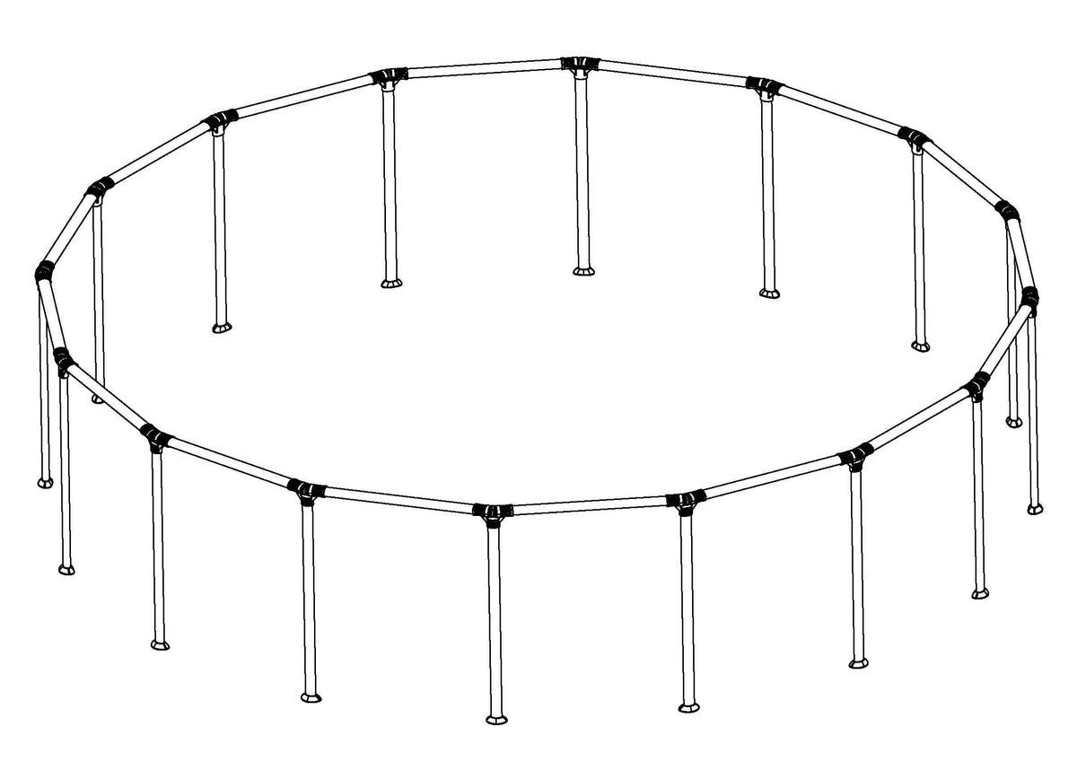 Power Steel and Steel Pro MAX 16' x 48" Above Ground Round Pool Frame | Bestway Featured