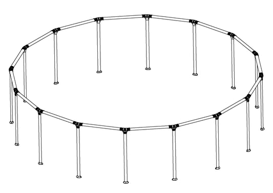 Power Steel and Steel Pro MAX 16' x 48" Above Ground Round Pool Frame | Bestway Featured