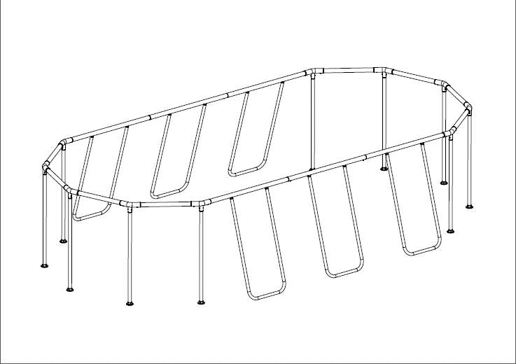 Platinum Series Power Steel 22' x 12' x 48" Oval Above Ground Pool Fra | Bestway Discount