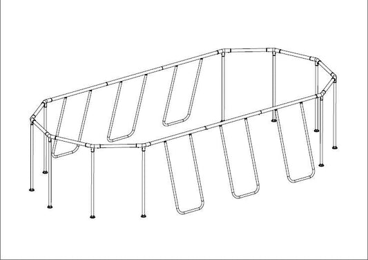 Platinum Series Power Steel 22' x 12' x 48" Oval Above Ground Pool Fra | Bestway Discount